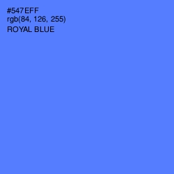 #547EFF - Royal Blue Color Image