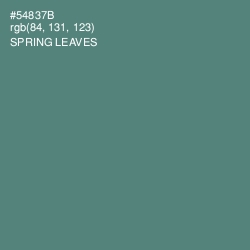 #54837B - Spring Leaves Color Image