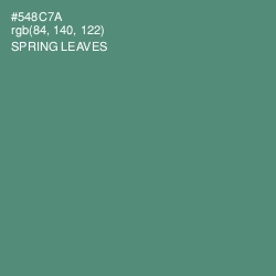 #548C7A - Spring Leaves Color Image