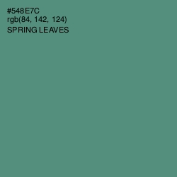 #548E7C - Spring Leaves Color Image