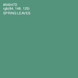#54947D - Spring Leaves Color Image
