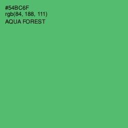 #54BC6F - Aqua Forest Color Image
