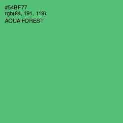 #54BF77 - Aqua Forest Color Image