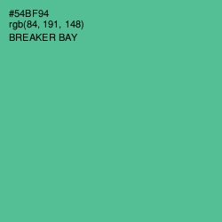 #54BF94 - Breaker Bay Color Image