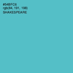#54BFC6 - Shakespeare Color Image