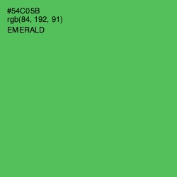 #54C05B - Emerald Color Image