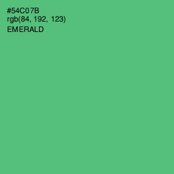 #54C07B - Emerald Color Image