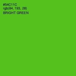 #54C11C - Bright Green Color Image