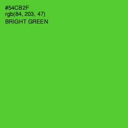 #54CB2F - Bright Green Color Image
