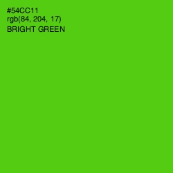 #54CC11 - Bright Green Color Image