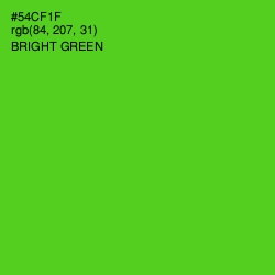 #54CF1F - Bright Green Color Image