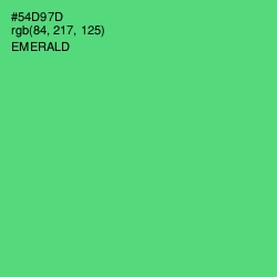 #54D97D - Emerald Color Image