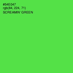 #54E047 - Screamin' Green Color Image