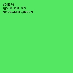 #54E761 - Screamin' Green Color Image