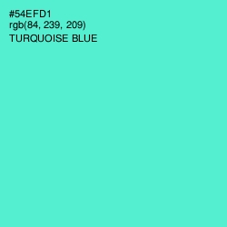 #54EFD1 - Turquoise Blue Color Image