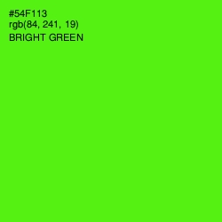 #54F113 - Bright Green Color Image