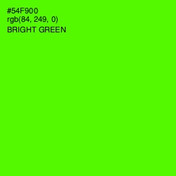 #54F900 - Bright Green Color Image