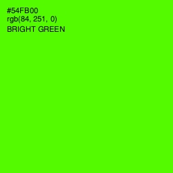 #54FB00 - Bright Green Color Image