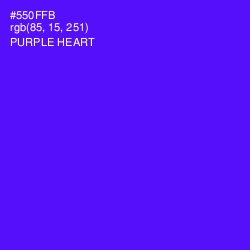 #550FFB - Purple Heart Color Image