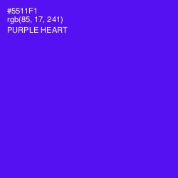 #5511F1 - Purple Heart Color Image