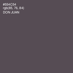 #554C54 - Don Juan Color Image