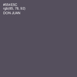 #554E5C - Don Juan Color Image