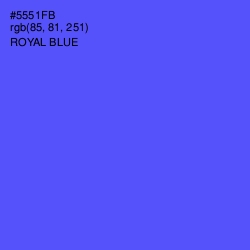 #5551FB - Royal Blue Color Image