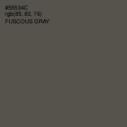 #55534C - Fuscous Gray Color Image