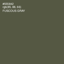 #555842 - Fuscous Gray Color Image
