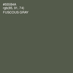 #555B4A - Fuscous Gray Color Image