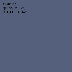 #55617C - Shuttle Gray Color Image