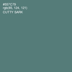 #557C79 - Cutty Sark Color Image