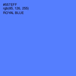 #557EFF - Royal Blue Color Image