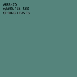 #55847D - Spring Leaves Color Image