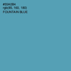 #55A0B4 - Fountain Blue Color Image