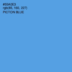 #55A0E3 - Picton Blue Color Image