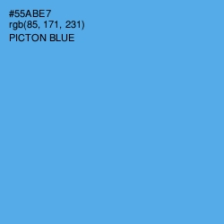 #55ABE7 - Picton Blue Color Image