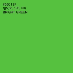 #55C13F - Bright Green Color Image