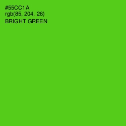 #55CC1A - Bright Green Color Image