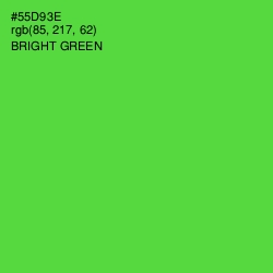 #55D93E - Bright Green Color Image