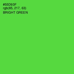 #55D93F - Bright Green Color Image