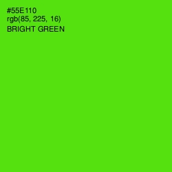 #55E110 - Bright Green Color Image