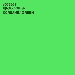 #55E661 - Screamin' Green Color Image