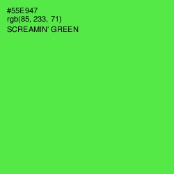 #55E947 - Screamin' Green Color Image