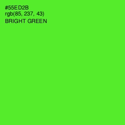 #55ED2B - Bright Green Color Image