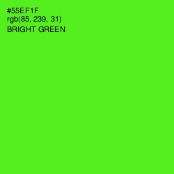 #55EF1F - Bright Green Color Image