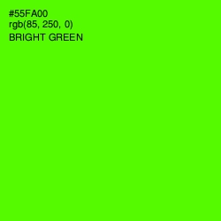 #55FA00 - Bright Green Color Image