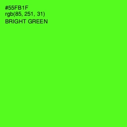 #55FB1F - Bright Green Color Image