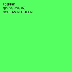 #55FF61 - Screamin' Green Color Image