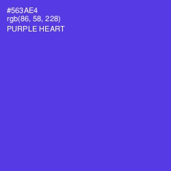 #563AE4 - Purple Heart Color Image